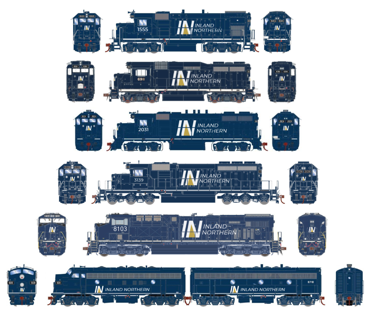 Inland Northern locomotive designs